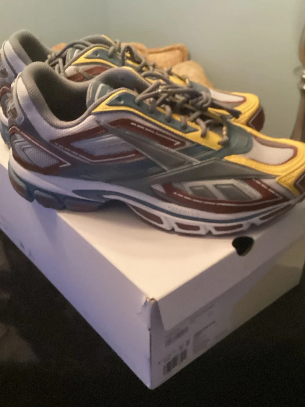 Reebok Men's Athletic Shoes - Yellow, Gray, Maroon